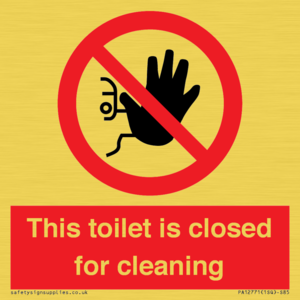 This toilet is closed for cleaning